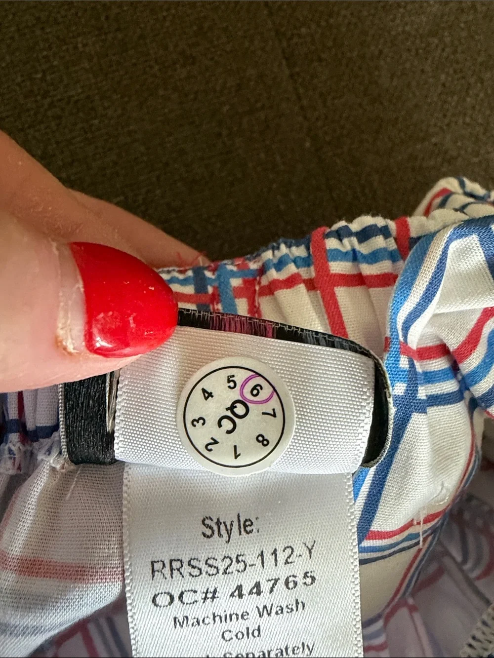 Girls White Plaid Ruffle Strap Dress - Red & Blue